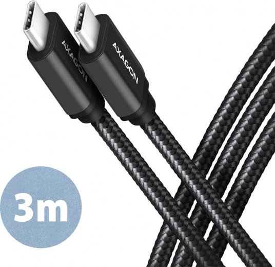 Kabel USB-C na USB-C 3m, Power Delivery 60W, upogljiv pleteni
