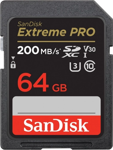 Pomnilniška kartica SanDisk Extreme Pro SDXC 64 GB UHS-I U3 V30 200/90 MB/s