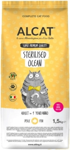 Alcat Sterilised Ocean briketi za sterilizirane mačke z lososom 1,5 kg