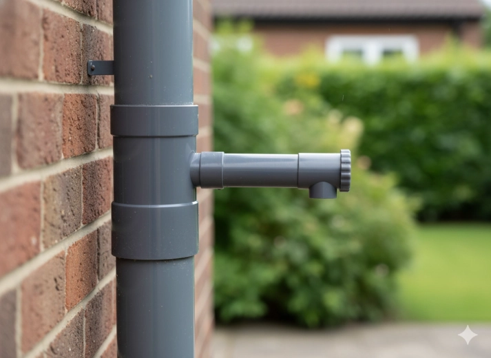 Praktičen odvod vode v sod