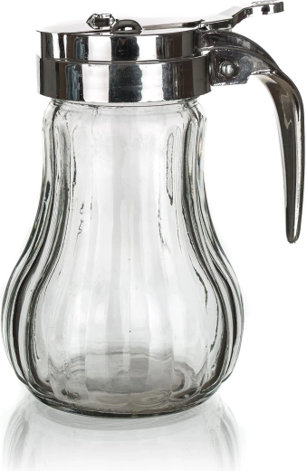 Steklena doza za med in smetano MONO 230 ml – nerjaveč pokrov