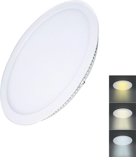 Solight LED mini vgradna panelna svetilka CCT okrogla 12 W