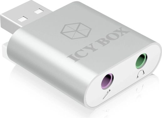USB avdio adapter ICY BOX z mikrofonskim in slušalknim izhodom
