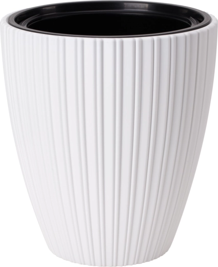 Lonec za rože MIKA 30 cm bel z vložkom