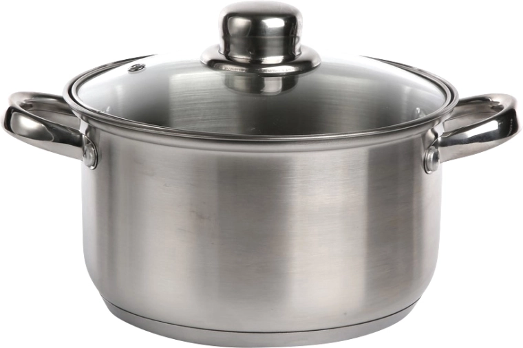 Altom Design nerjavni lonec Fabio 18 cm, 2,6 l s steklenim pokrovom