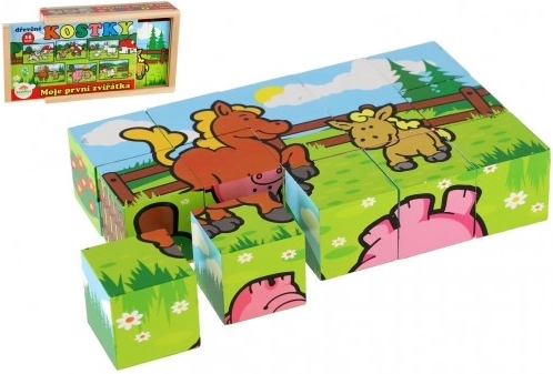 Lesene kocke Moje prve živalice