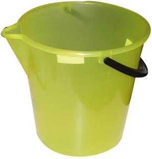 Vedro 12 l z merilno skalo in izlivom, plastika, mešanica barv