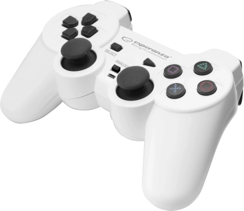 Gamepad pro PC in PlayStation 3 z vibracijami Esperanza Trooper (USB, bel/črn)