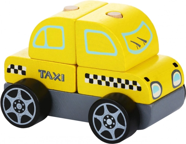 Lesena sestavljanka Taxi vozilo 5 delov