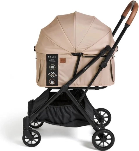 Vzmetena, vrtljiva sprednja kolesa in velik koš z magnetom