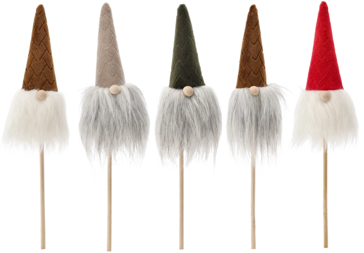 Dekorativni božični škrat na paličici 24 cm