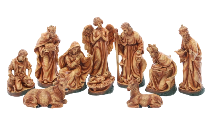 Hand-carved wood appearance