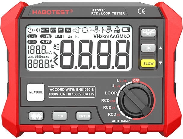 Digitalni tester upornosti in RCD Habotest HT5910