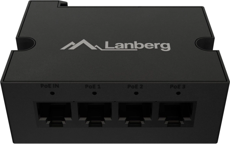 1× PoE IN in 3× PoE OUT za enostavno razvejanje