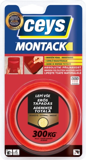 Dvostranski montažni trak 19 mm × 2,5 m MONTACK CEYS