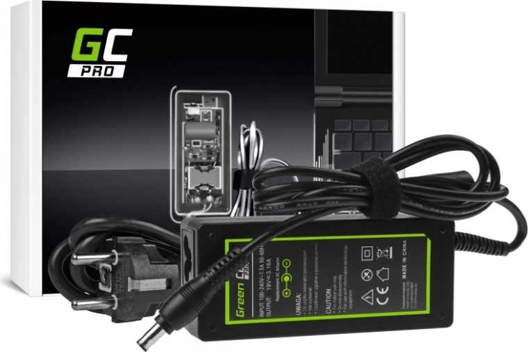 polnilec Green Cell PRO 19 V 3,16 A 60 W za Samsung (5,5 × 3,0 mm)