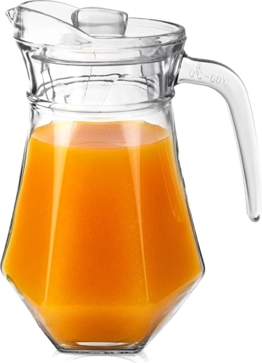 Stekleni vrč s pokrovom 1,2 l