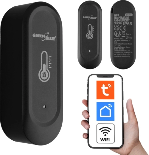Outdoor Wi‑Fi temperature and humidity sensor GreenBlue