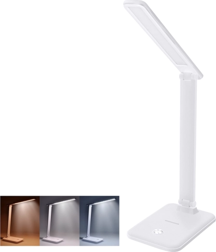 Solight LED namizna svetilka 10 W z upravljanjem na dotik in spreminjanjem barvne temperature svetlobe, bela