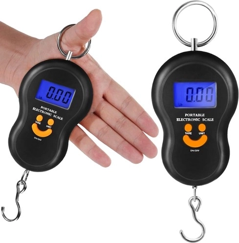 Žepna digitalna tehtnica s kavljem 50 kg – 1 kos
