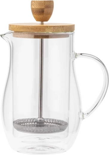Stekleni french press z bambusovim pokrovom 400 ml