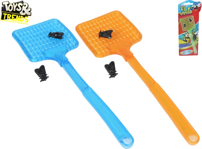 Raztegljiva muholovka z lepljivimi muhami