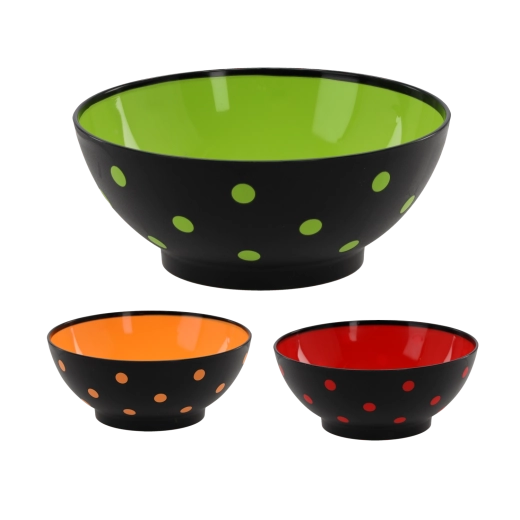 Skleda Spotty 1,5 l iz odporne plastike z barvnimi pikami