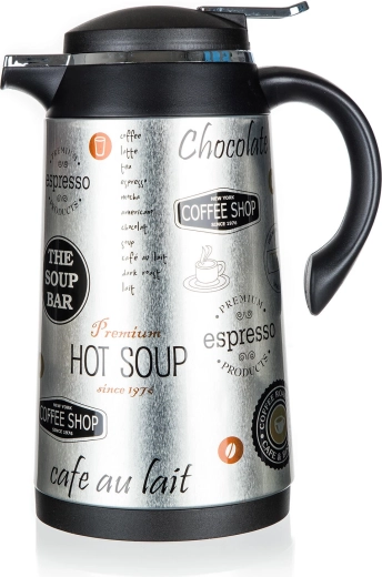 Termovrč CONTE 1 l iz nerjavnega jekla s potiskom