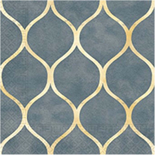 Prtički z zlatim vzorcem, 3-slojni, 33 × 33 cm