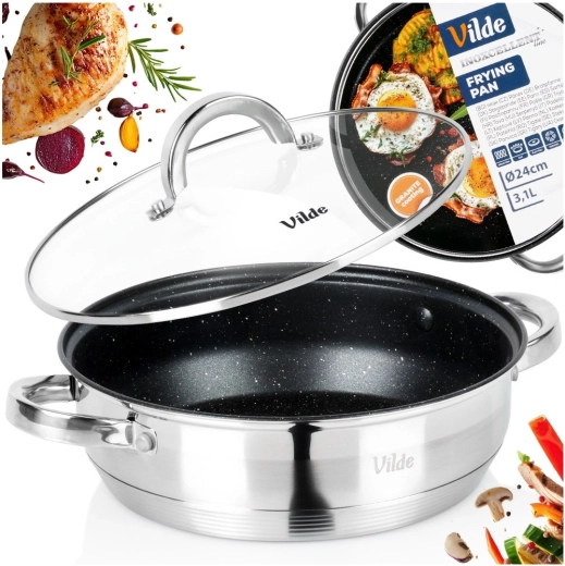 Stekleni pokrov in varni ročaji