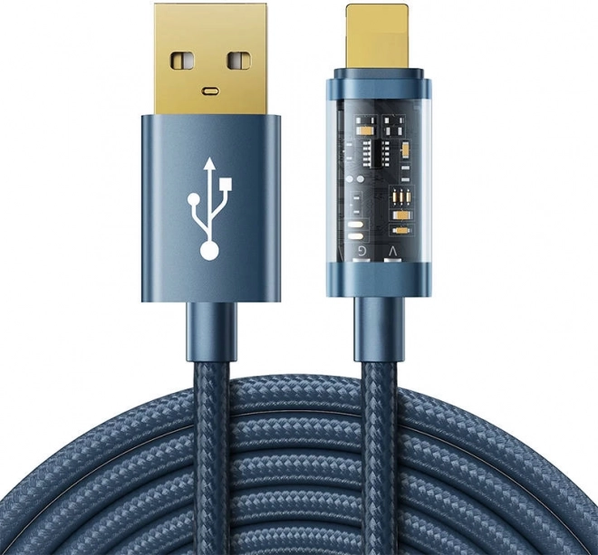 Polnilni in podatkovni kabel USB‑A na Lightning 1,2 m 2,4 A Joyroom modri