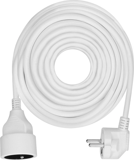 Solight extension lead with one socket, 10 m, white