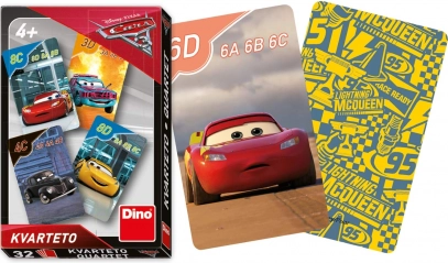 Dino igralne kvartetne karte z motivom Cars 3