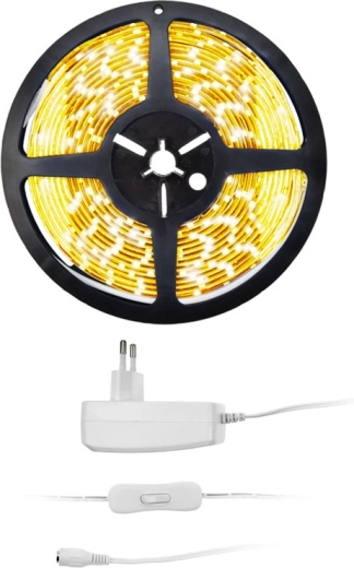 Solight LED svetlobni trak z adapterjem 5 m, topla bela