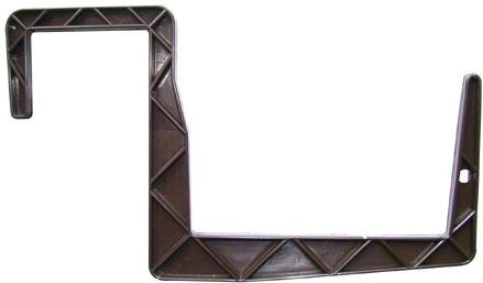 Plastični obešalni nosilec za korita 11 × 12 cm rjav