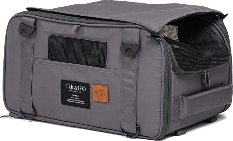 FikaGO potovalni nosilnik za pse in mačke truffle grey