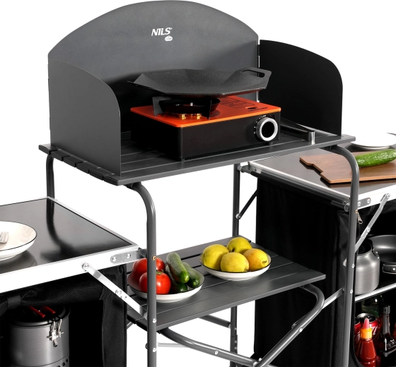 Stabilna delovna površina z zaščito pred vetrom