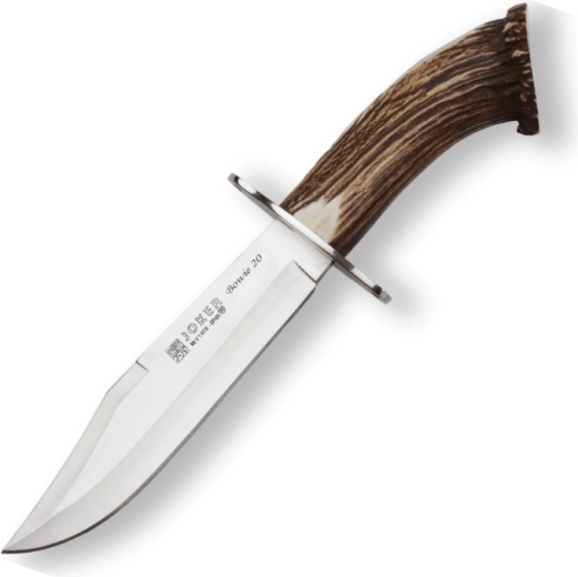 Joker Crown Bowie hunting knife with stag horn handle 20 cm - 1 piece