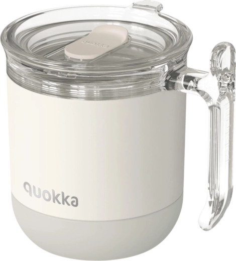 Termo lonček iz nerjavečega jekla Quokka wave ivory siv 260 ml