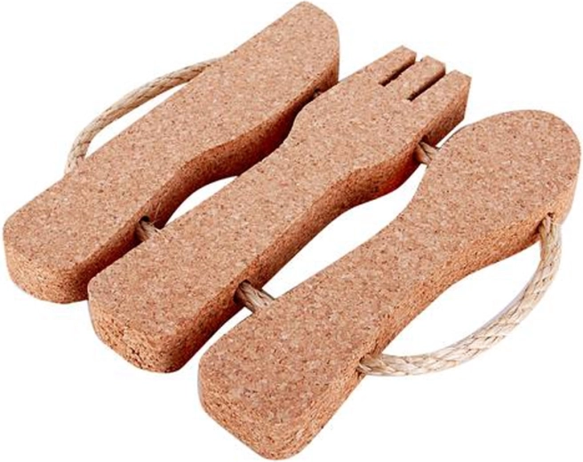 Pluta podloga v obliki pribora 26 × 23 × 2,4 cm