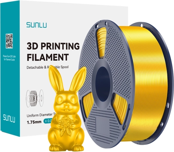 Sunlu PLA+ silk filament zlat