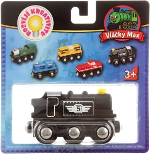 Maxim Black Wooden Diesel Locomotive