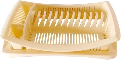 Odkapnik za posodo s pladnjem 47 × 38 cm, plastika, mešanica barv