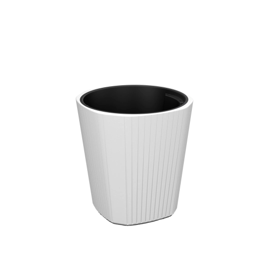 Cvetlični lonec Muza 39 cm nizek bel