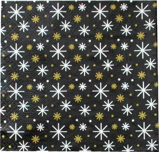 Christmas napkins with snowflakes 33 × 33 cm, 3-ply - 1 piece