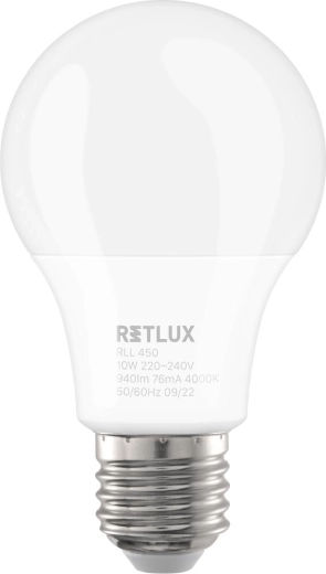 RETLUX dimmable LED bulb A60 E27 10 W cool white