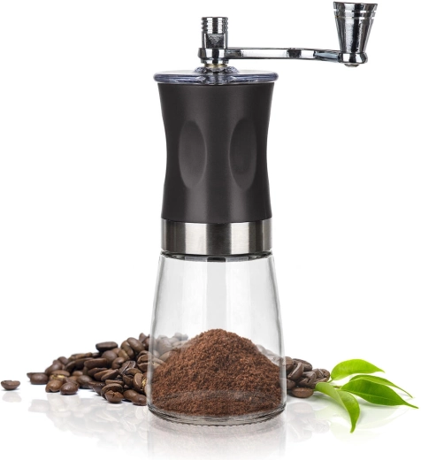 Steklen zbiralnik in ergonomska ročica