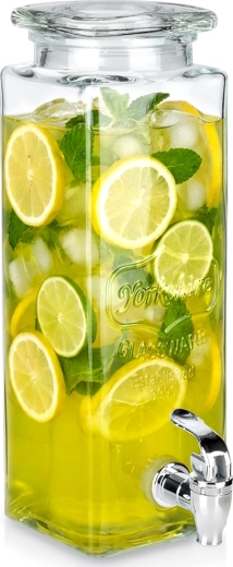 Stekleni dozirnik pijač s pipo 2,3 l