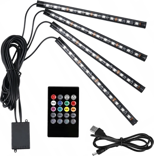 RGB LED-osvetlitev notranjosti avtomobila z zvočnim senzorjem
