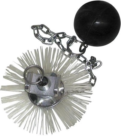 Silonova dimniška metla z gumijastim utežem 140 mm